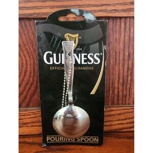 Guinness Irish Draught Beer Engraved Pouring Spoon w/ 7" Chain Official Merch